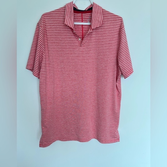 Nike Dri fit Red Striped Men's Polo Shirt size medium - Picture 2 of 5